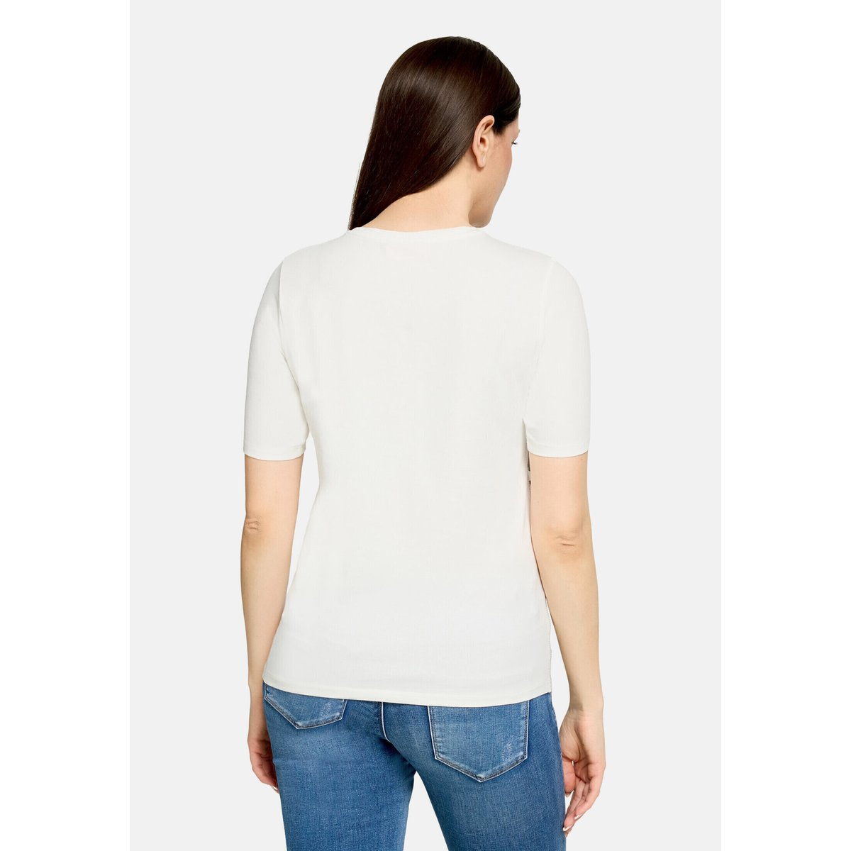 T-shirt basique à impression patch cream /khaki, BETTY BARCLAY