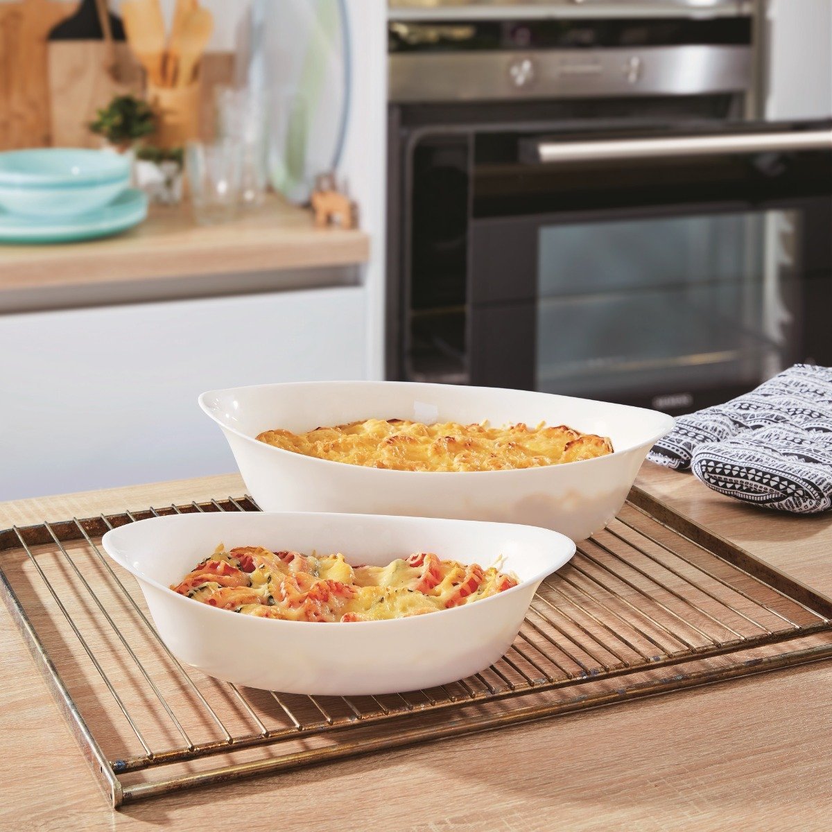 3 plats de cuisson ovales -SMART CUISINE blanc, LUMINARC