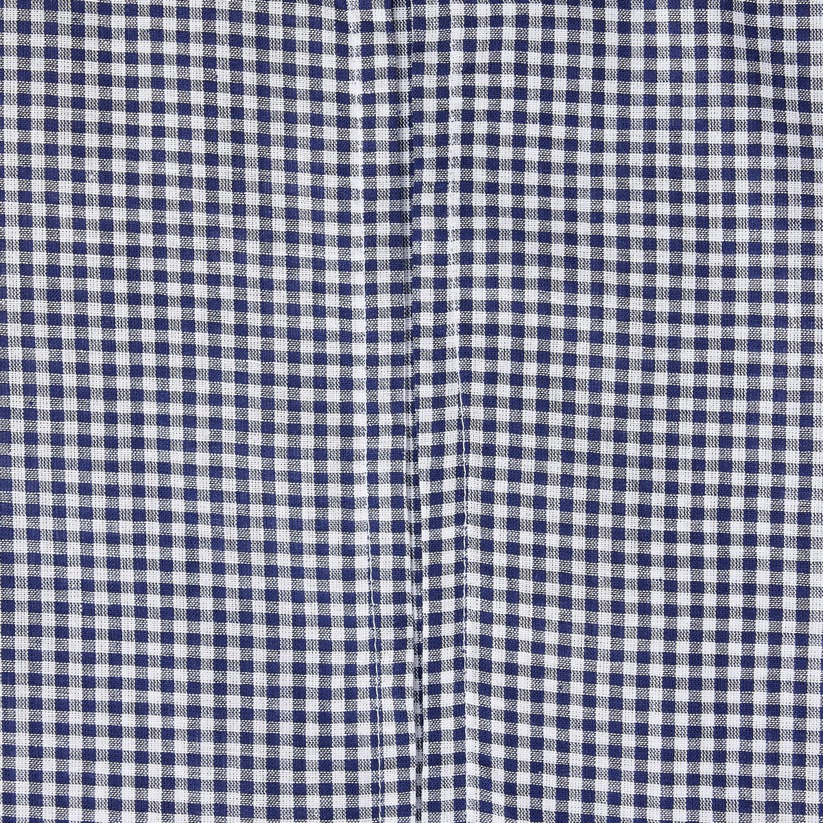 Lot housse de couette et une taie carrée vichy uni tissé teint, 100% coton bio, finition bouteille, Gots et OEKOTEX marine, MONOPRIX