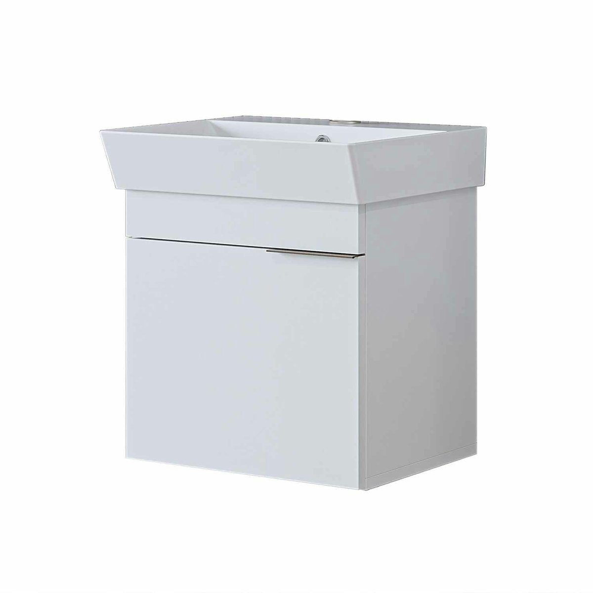 Meuble vasque 49 cm 1 porte NORIA blanc, PIER IMPORT