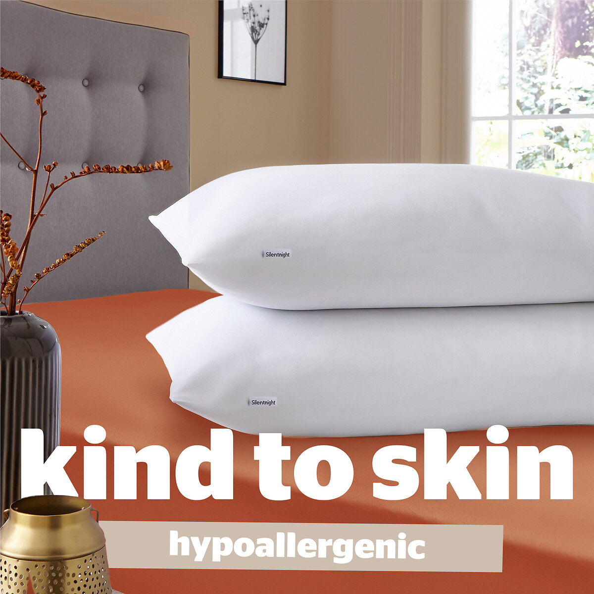 Super Snuggly Pillow Pair white, SILENTNIGHT