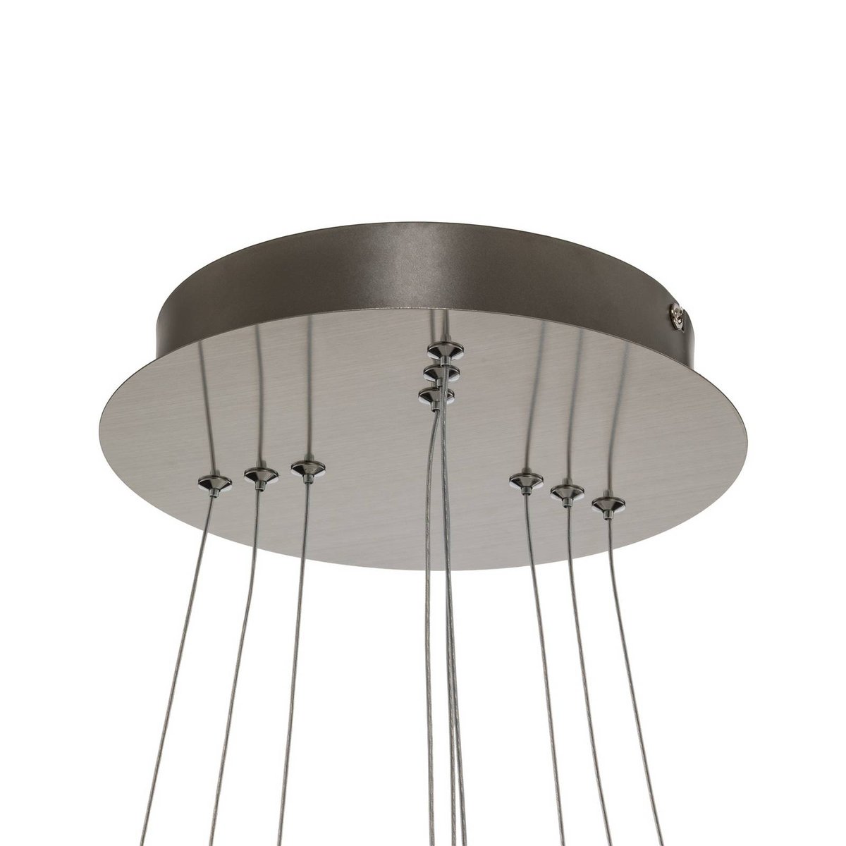 Suspension en métal moderneLED, Ezana nickel, LUCANDE