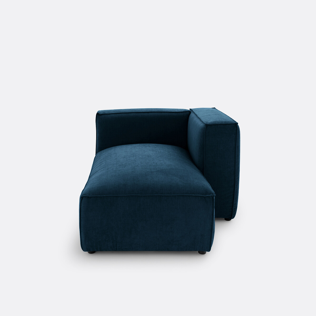 Élément méridienne pour canapé modulable, en velours texturé, SEVEN bleu de prusse, LA REDOUTE INTERIEURS