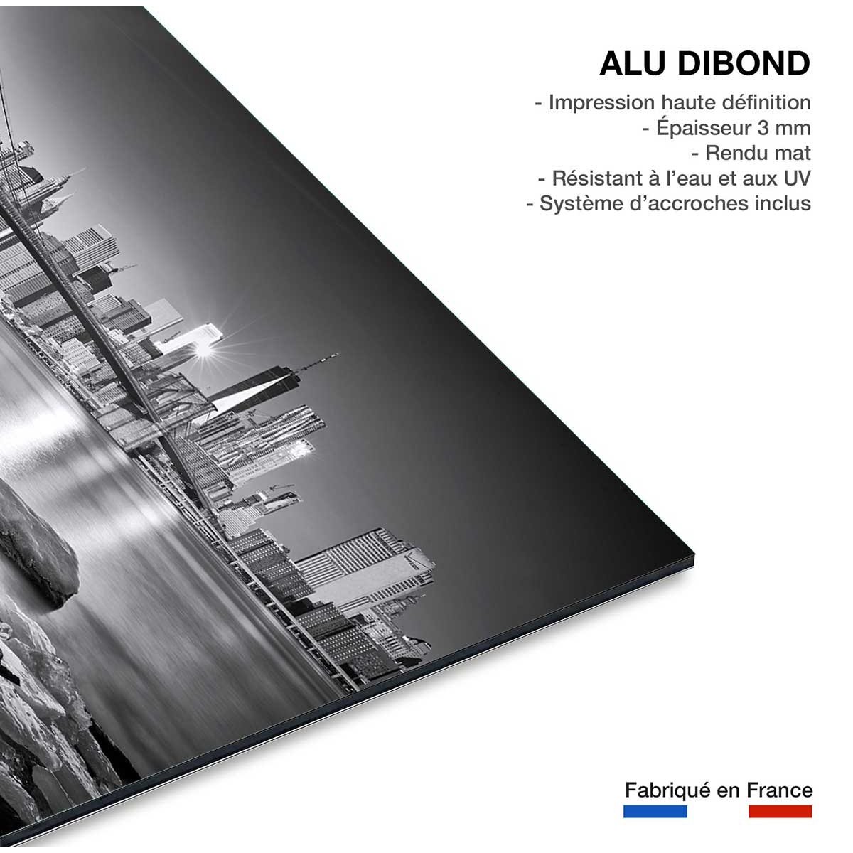 Tableau  le pont et Manhattan tableau alu dibond, HEXOA