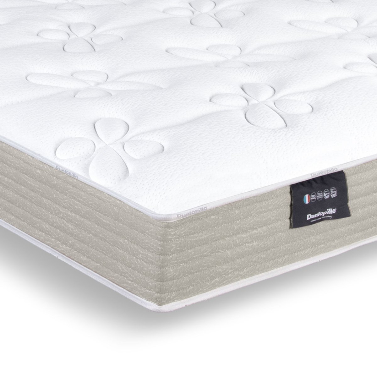 Matelas en ressorts ensachés confort ferme Mimosa couleur unique, DUNLOPILLO
