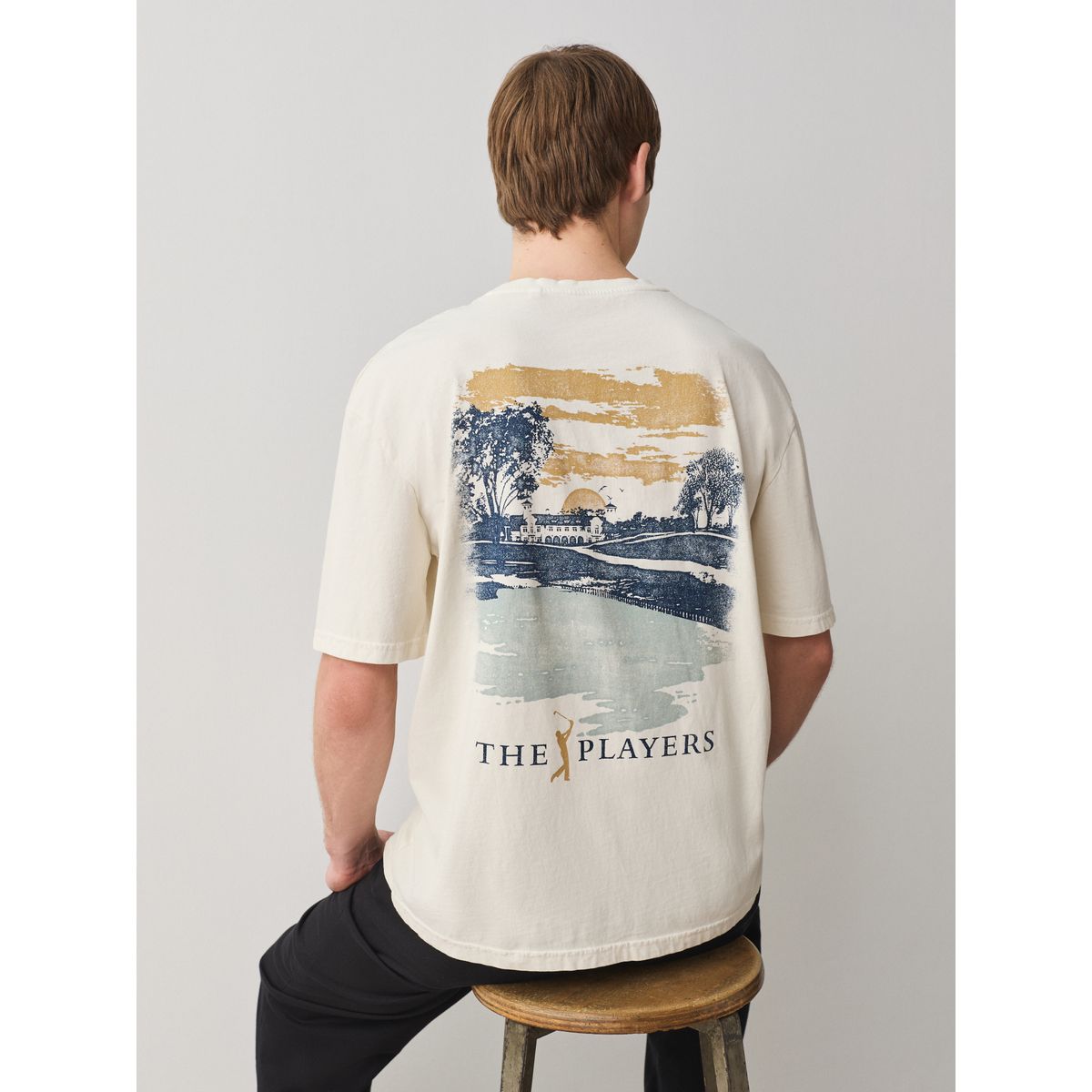 T-shirt sport à imprimé sous licence cream golf, NEXT