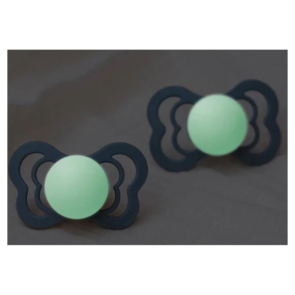 Sucette unite Supreme Silicone symetrique taille 1 couleur Vanille phosphorescent couleur unique, Bibs