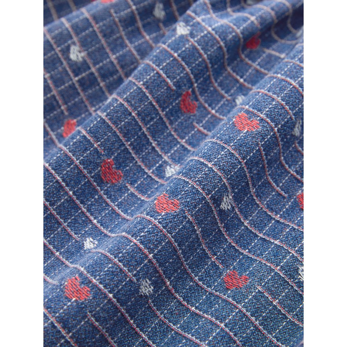 Robe en denim manches longues avec cœur jena bleu, NEXT