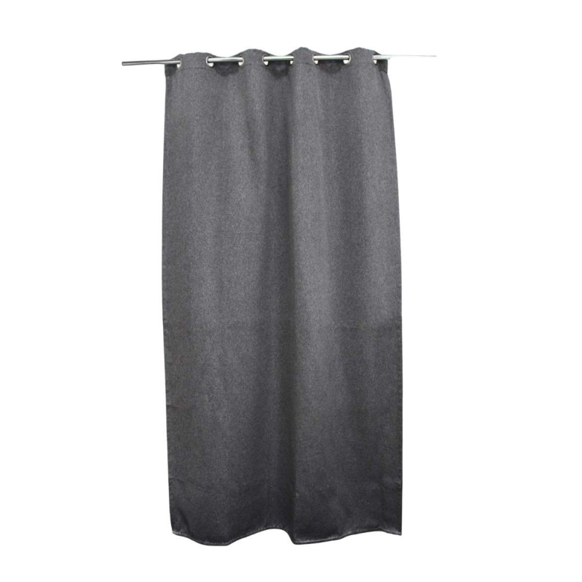 Rideau occultant grande hauteur 140x260cm gris foncé, ORNAMI