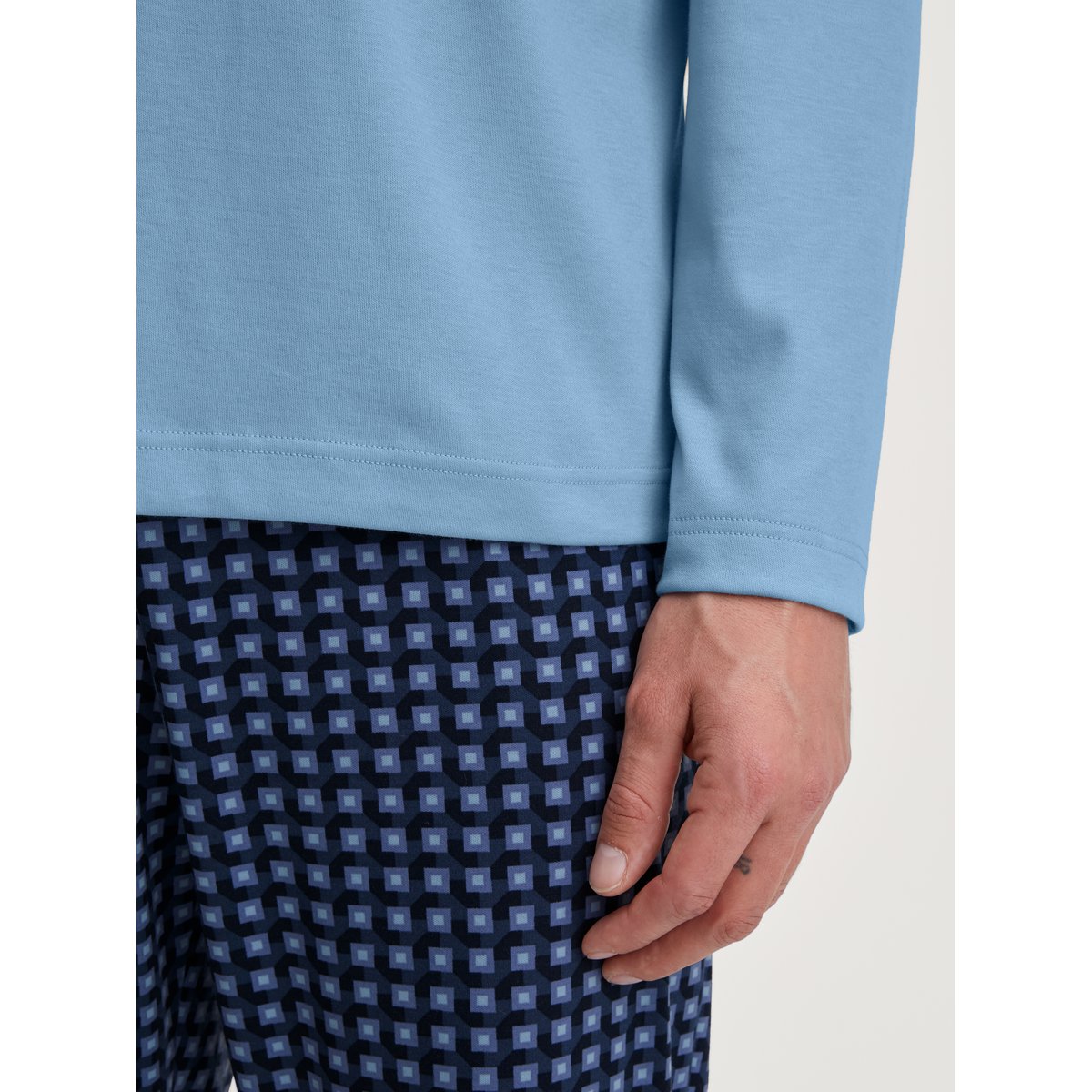 Pyjama, longue manches longues Coton RELAX STREAMLINE lac glacier, CALIDA