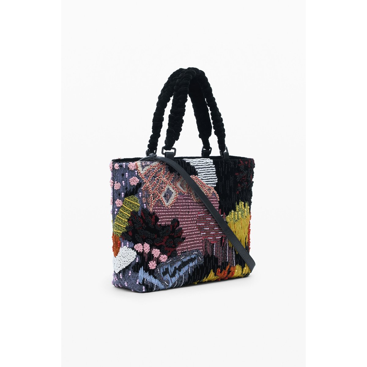 Sac à bandoulière moyen avec perles multicolore, DESIGUAL