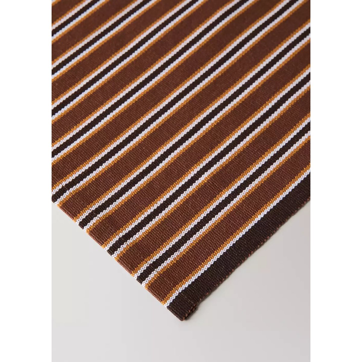 Set de table en coton à rayures marron, MANGO HOME