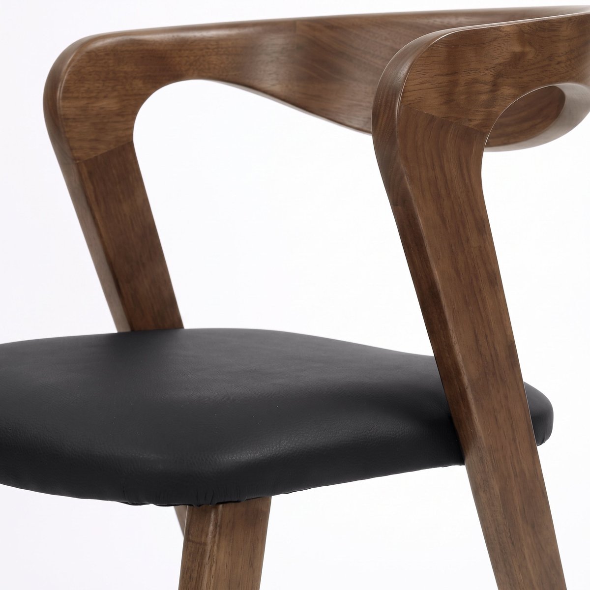 Chaise en cuir synthétique - VEGA marron, MAISON PAVANE