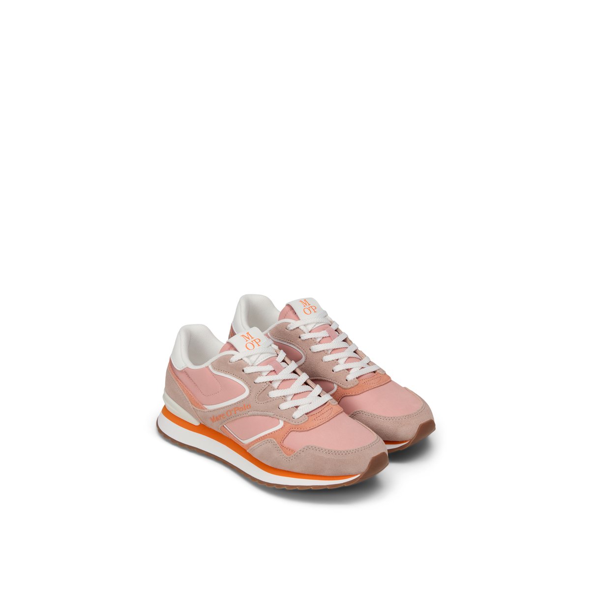 Sneaker modèle Maxima en cuir de vache et nylon rose, MARC O'POLO