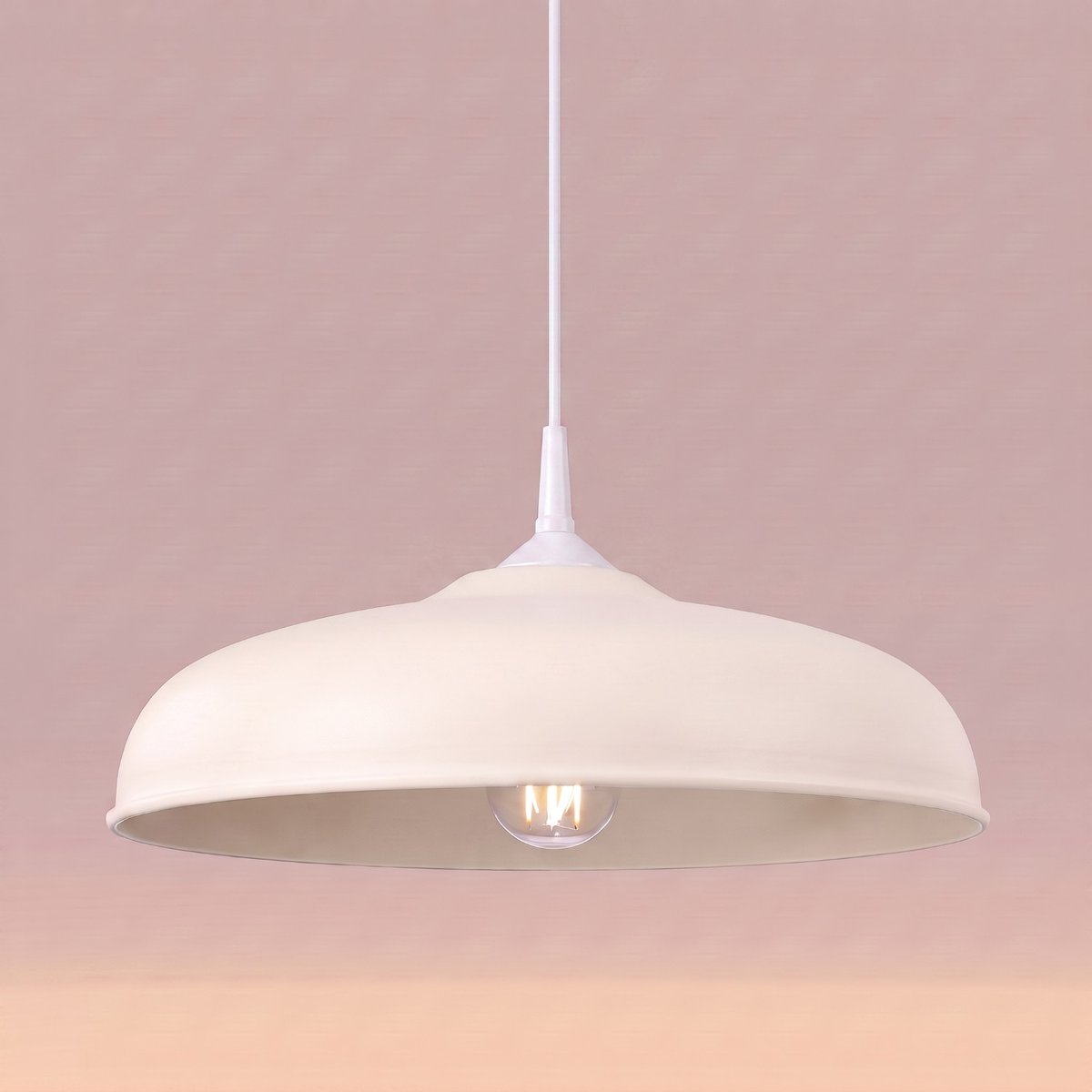 Suspension Acier Beige E27 1 Gina beige, EDEN