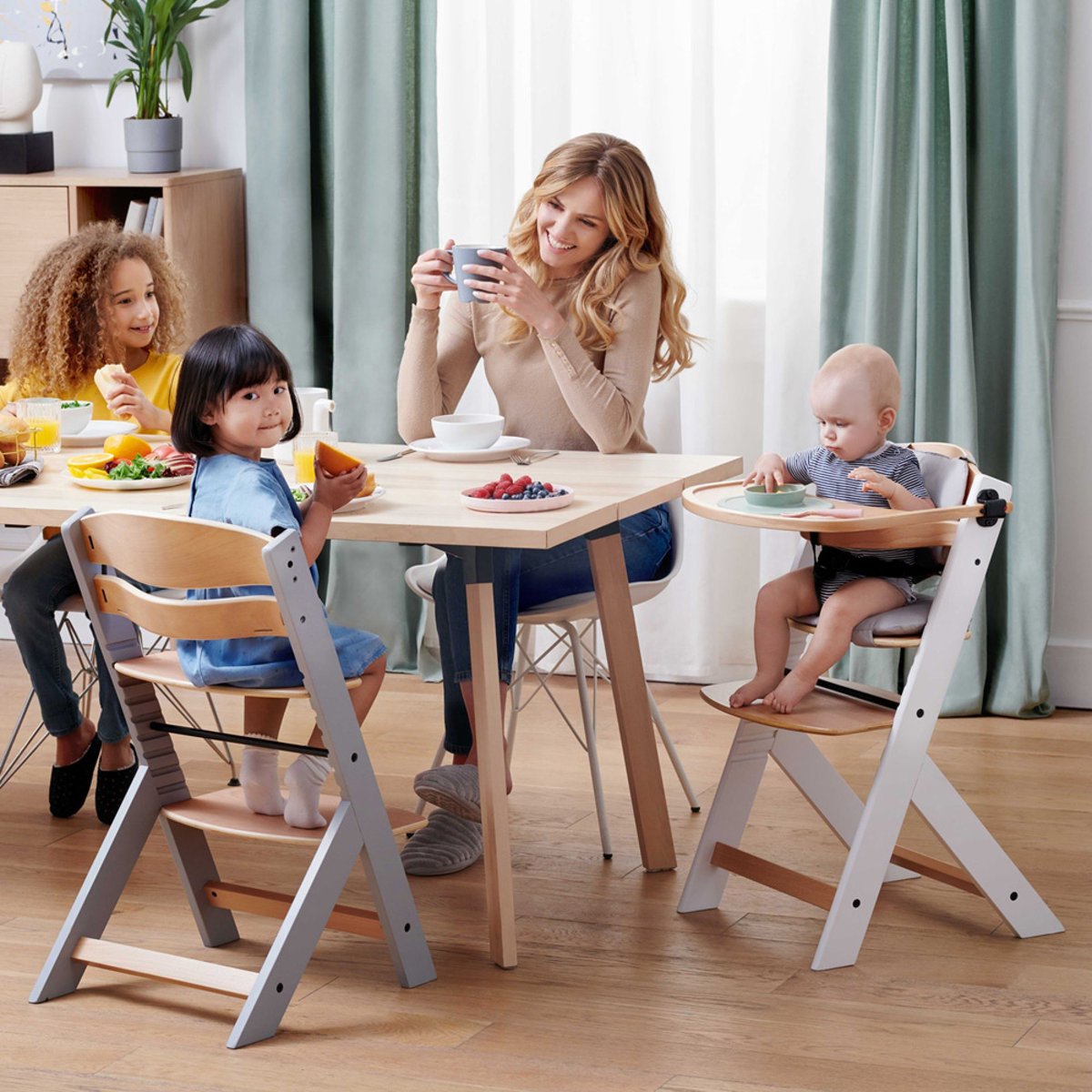 Chaise haute évolutive Enock white, KINDERKRAFT