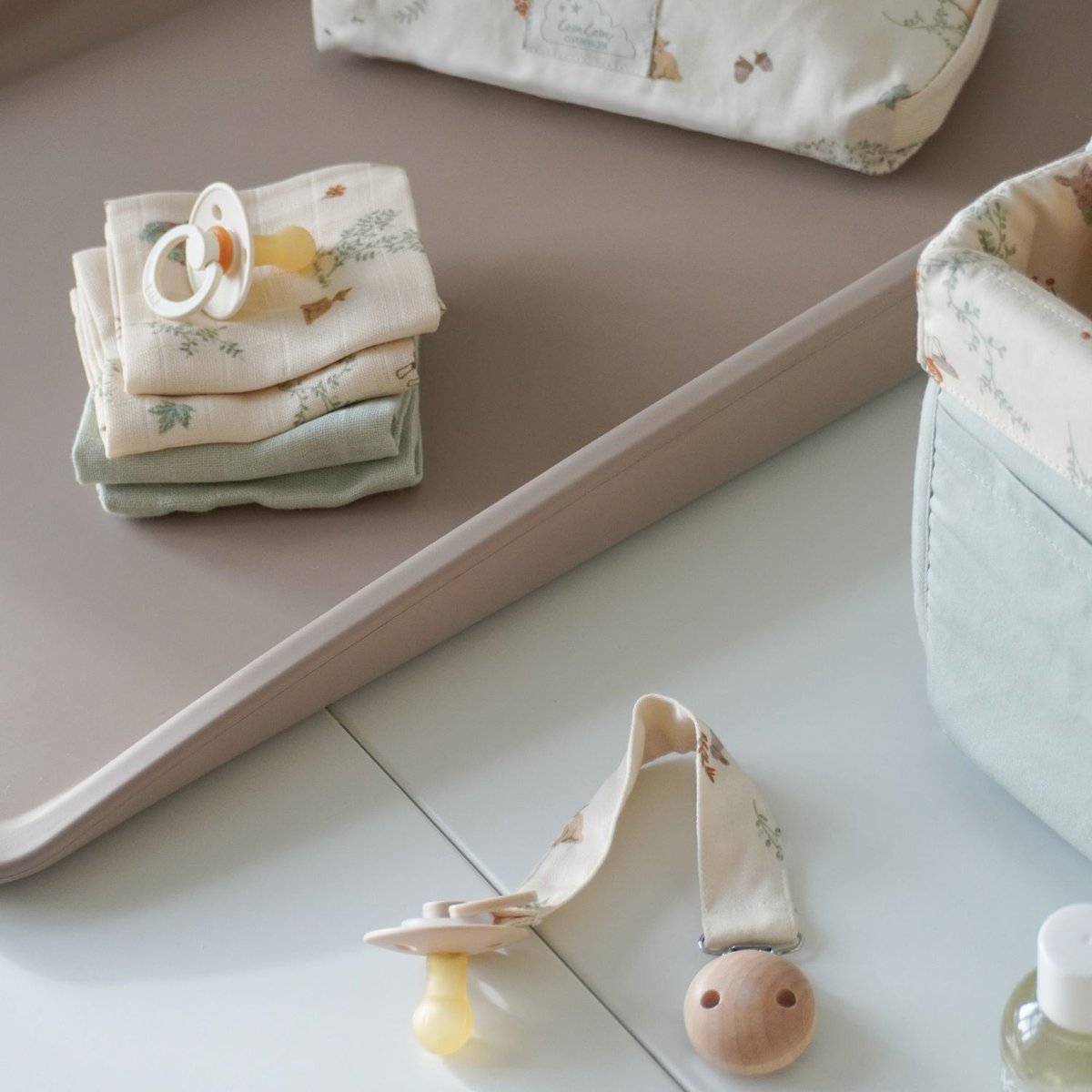 Lot de 3 langes bébé en mousseline blanc, CAM CAM