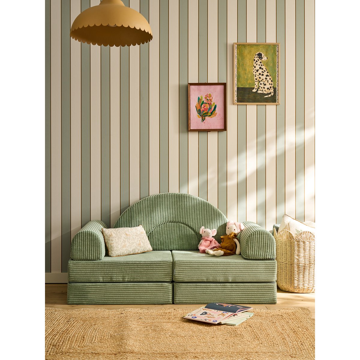 Canapé mousse modulable ALTO vert, VERTBAUDET