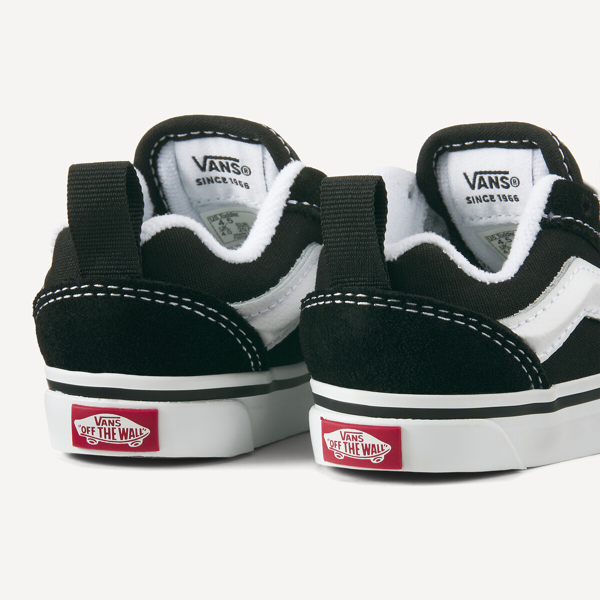 Scarpe da ginnastica Knu Skool con lacci elasticizzati nero/bianco, VANS