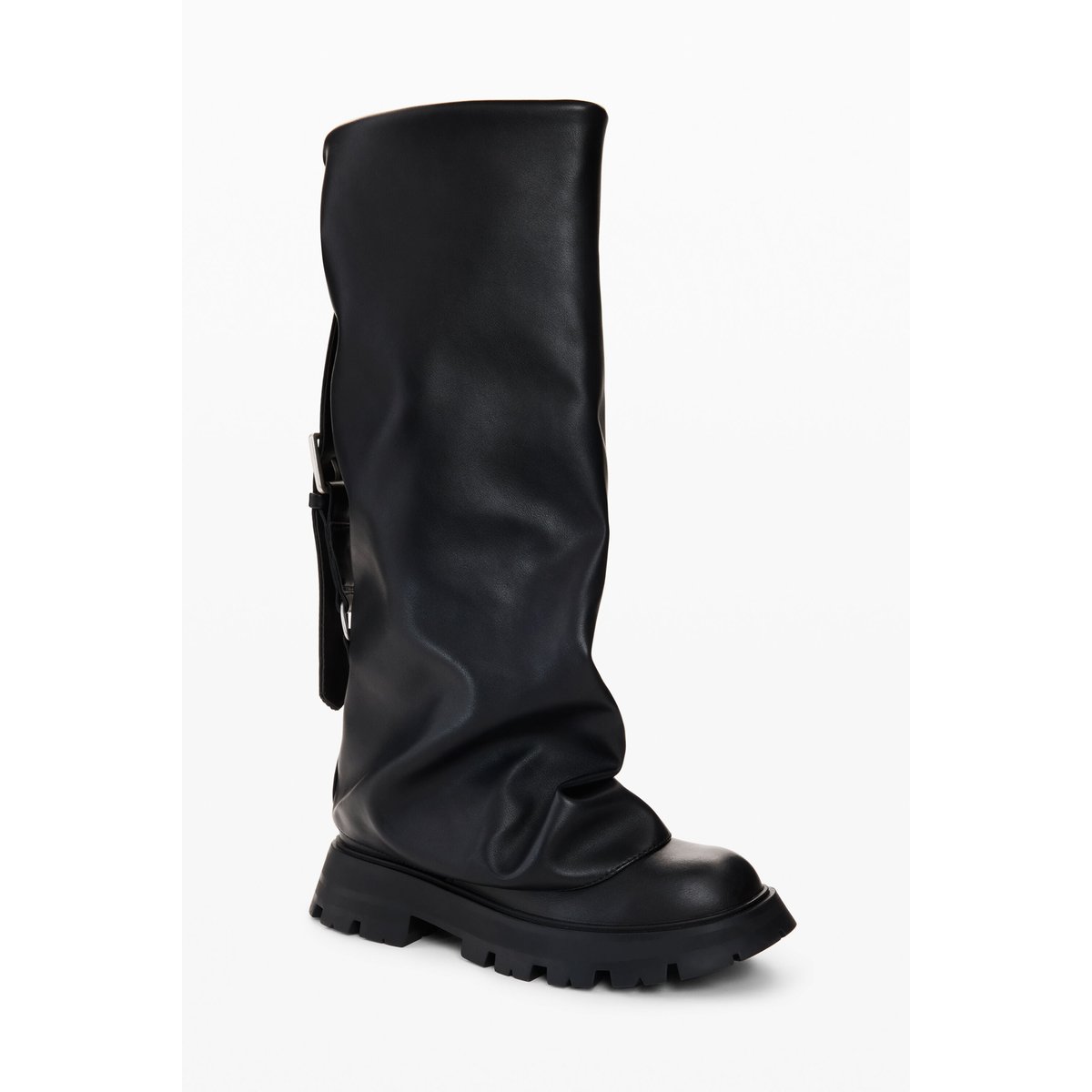 Bottes hautes effet cuir noir, DESIGUAL