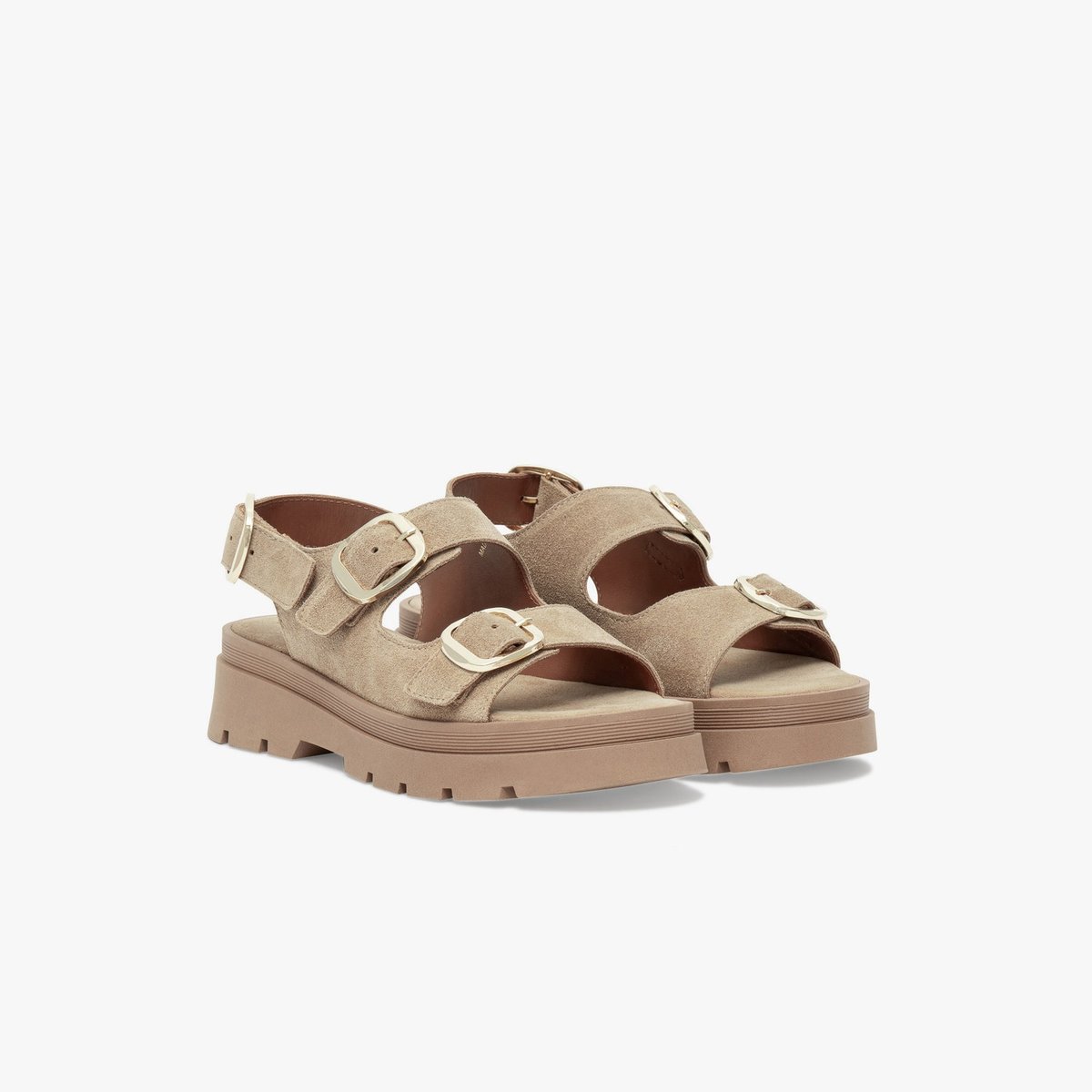 Sandale Plate en cuir JULIETA beige, BOCAGE