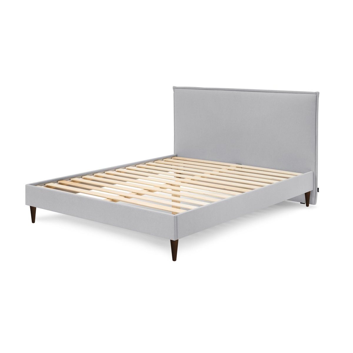 Lit bois revêtement tissu, SARY gris, BOBOCHIC