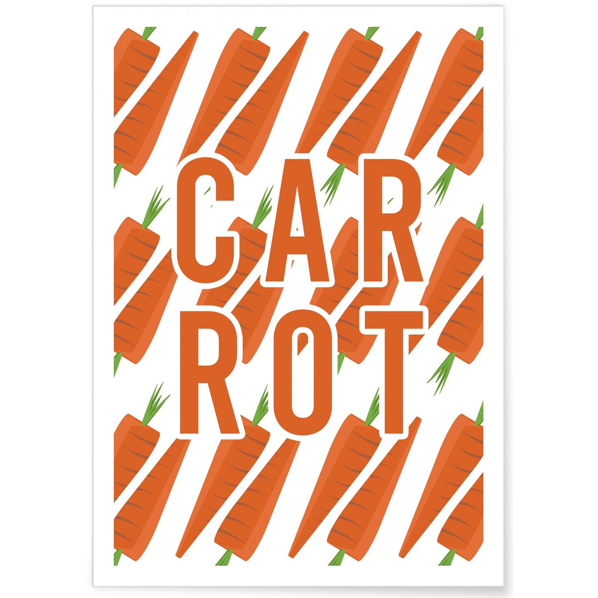 Affiche Carrot blanc, L'AFFICHERIE