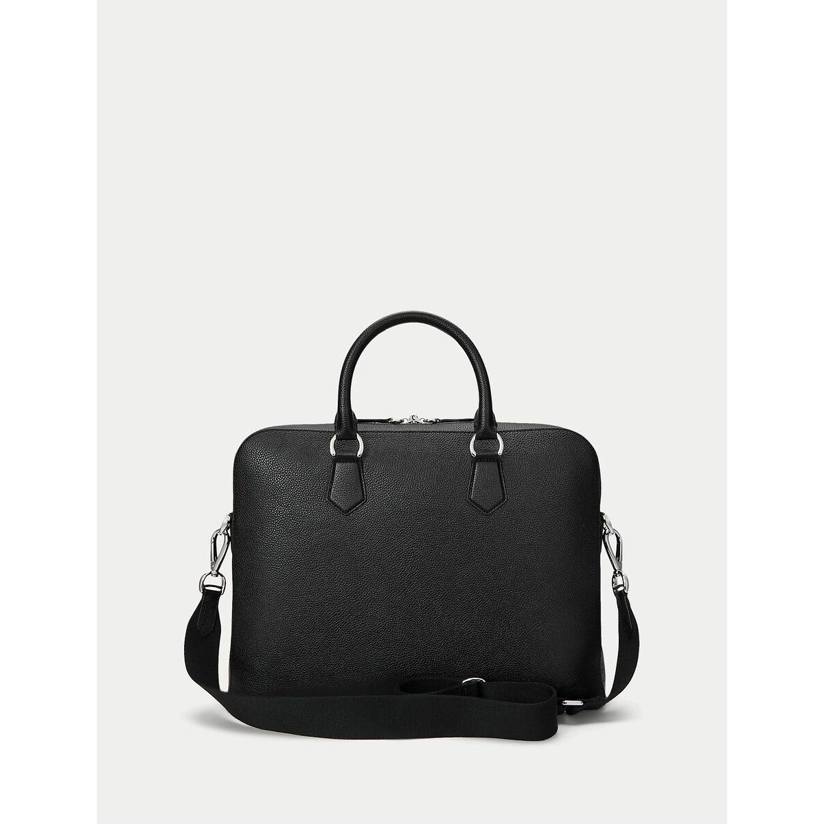 Sacoche en cuir chagrin noir, POLO RALPH LAUREN