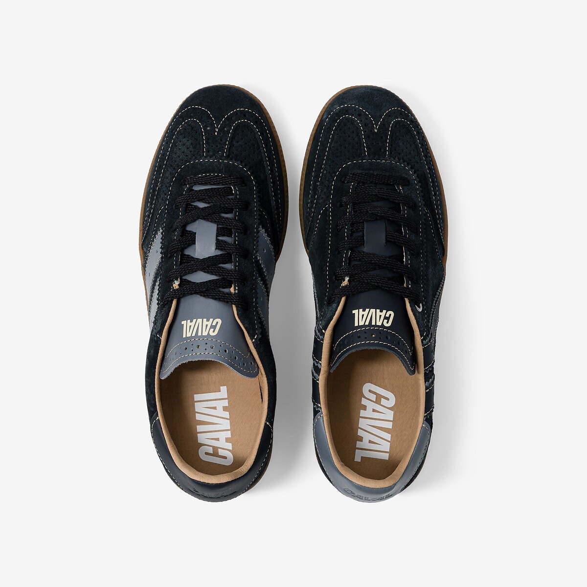 Baskets en cuir Pulse noir, CAVAL