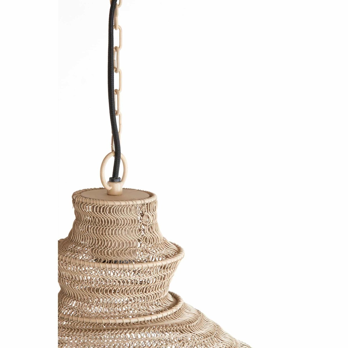 Lampe Suspendue Métal NAKISHA sable, LIGHT & LIVING 