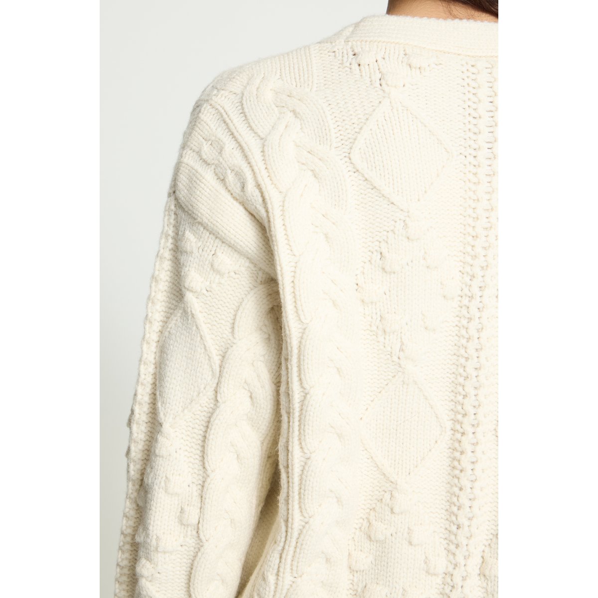 Cardigan manches longues beige birch, ICHI