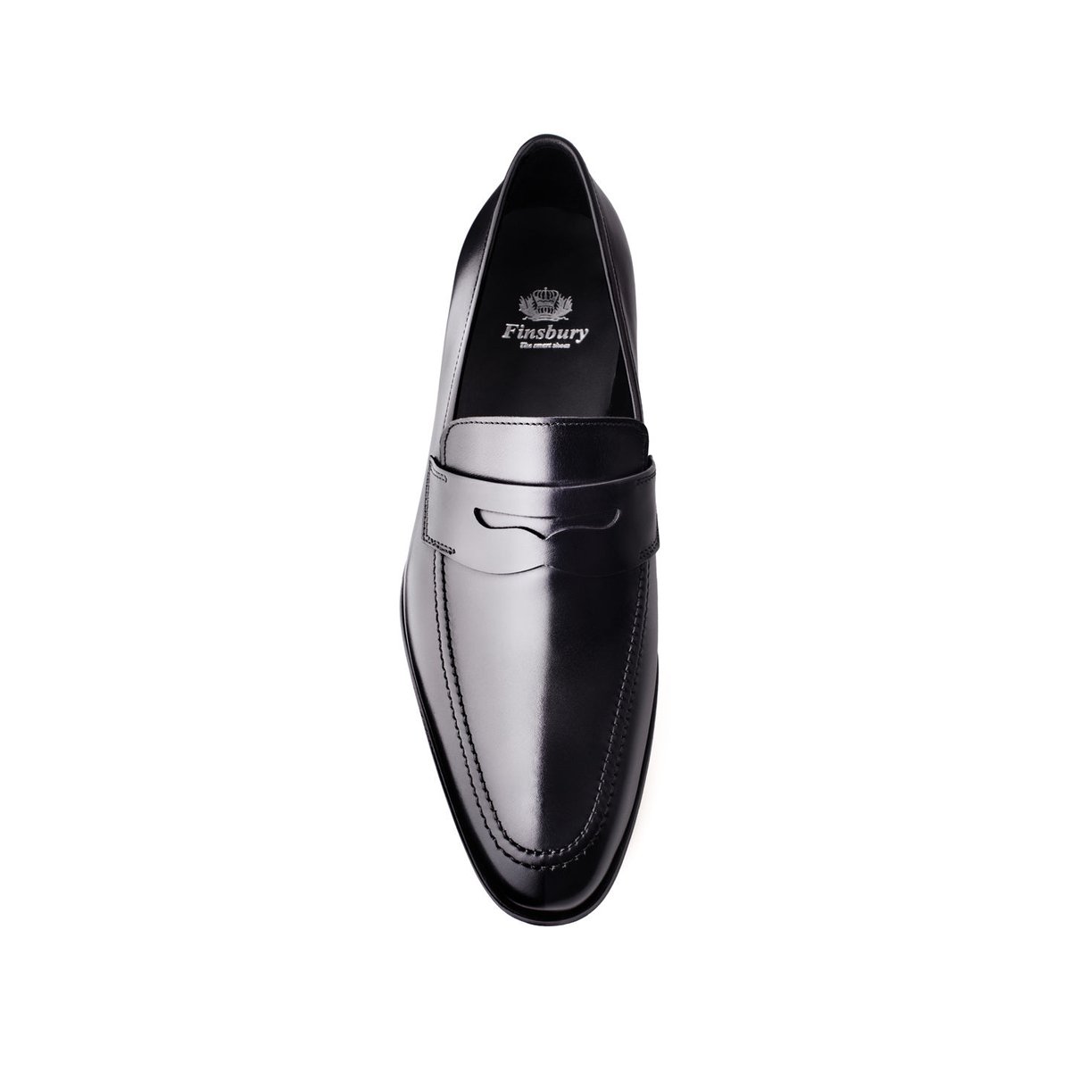 Mocassin cuir LUTON noir, FINSBURY