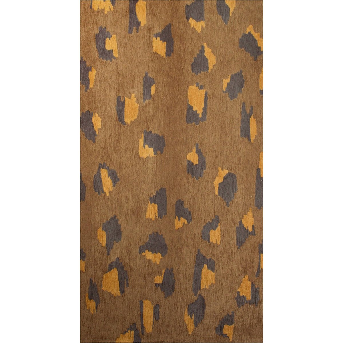 Tapis intérieur extérieur jacquard, LEO marron terreux avec touches ocre et ardoise, RECOLLECTION