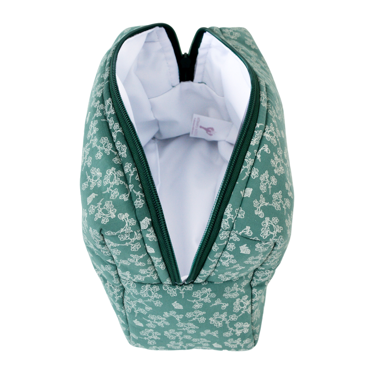 Trousse de toilette coton bio MAHE vert, LITTLE CREVETTE