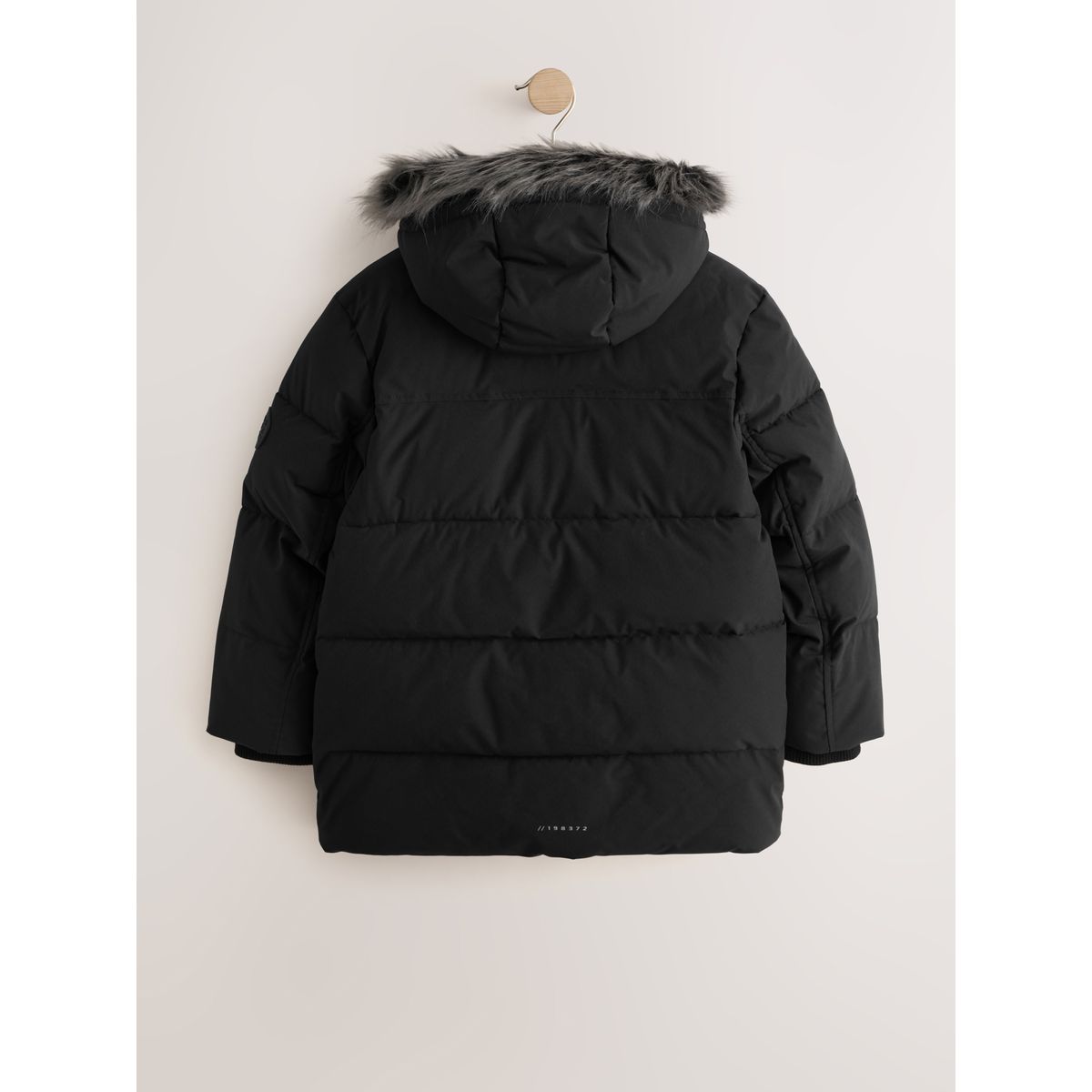 Parka chaude imperméable avec imitation fourrure noir, NEXT