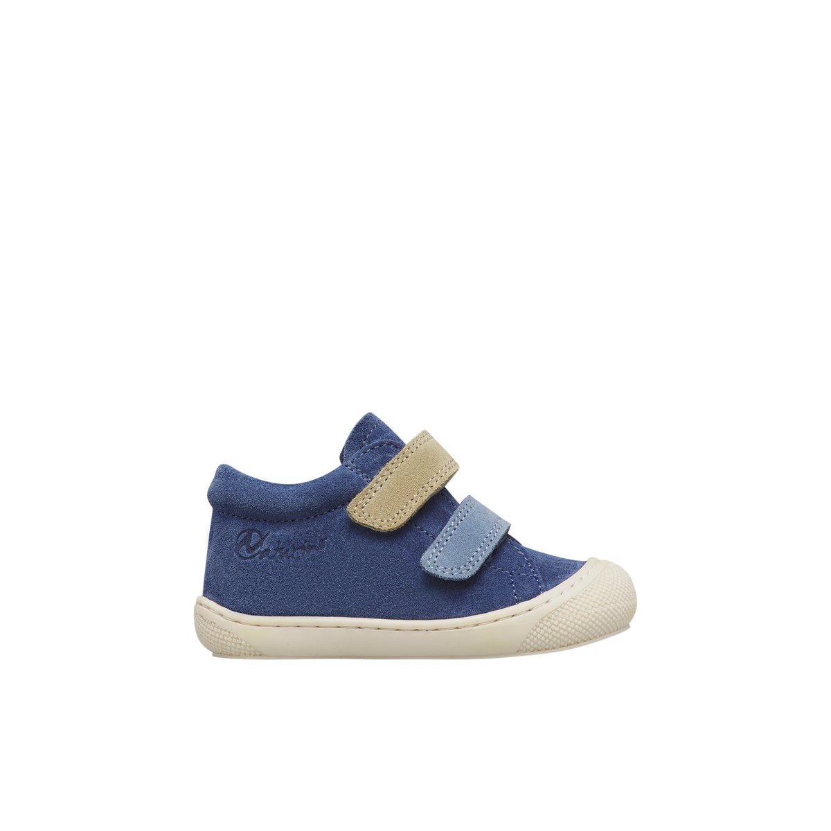 Chaussures premiers pas en daim CORKEL VL bleu-gris tourterelle, NATURINO