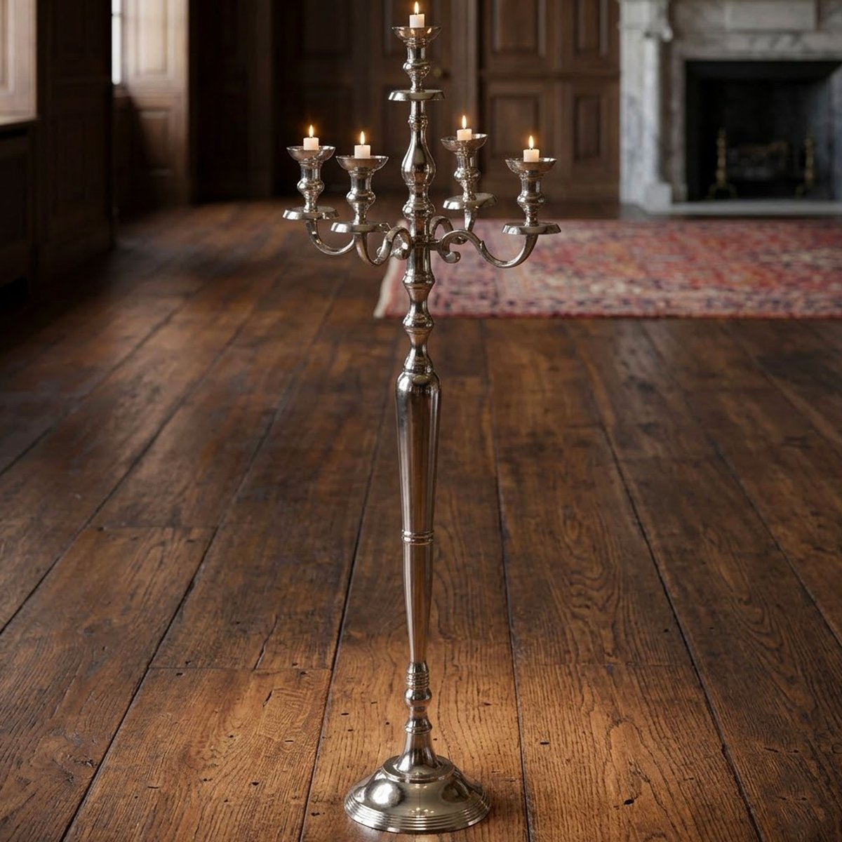 Grand Chandelier Argenté à Poser Victoria 120cm argent, WADIGA
