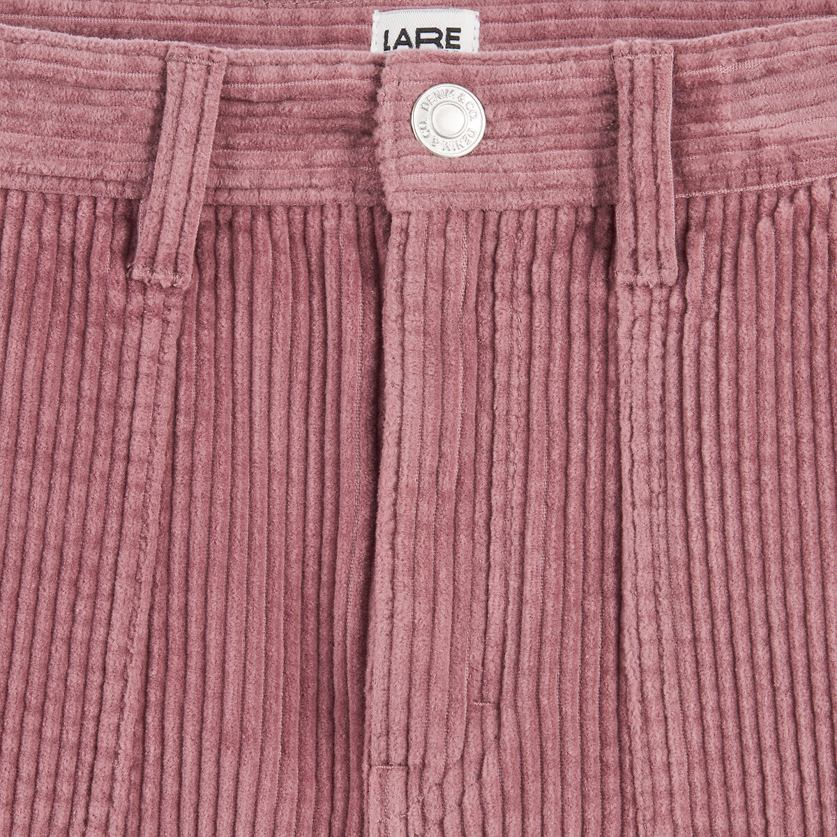 Falda recta de pana rosa , LA REDOUTE COLLECTIONS