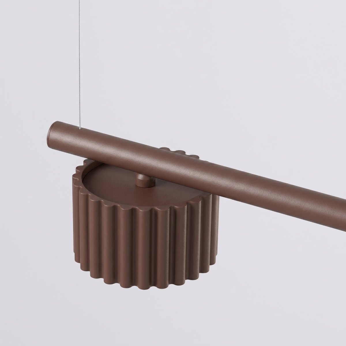 Lustre Aluminium Marron Gx53 4 AURA marron, EDEN