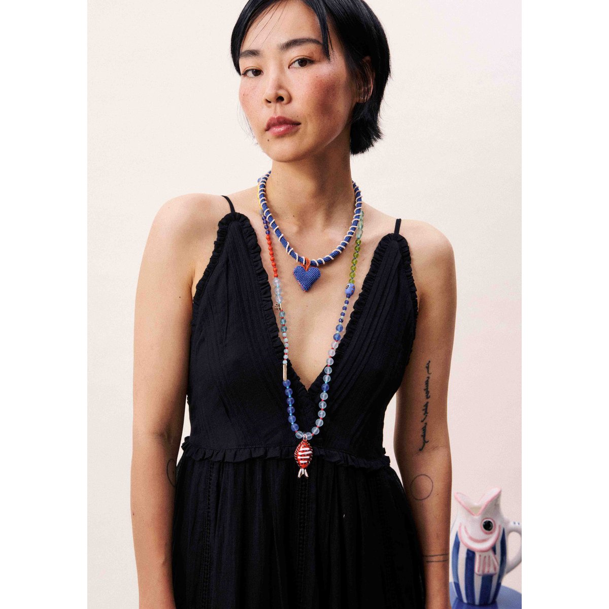 Robe longue PHILYRA noir, FRNCH