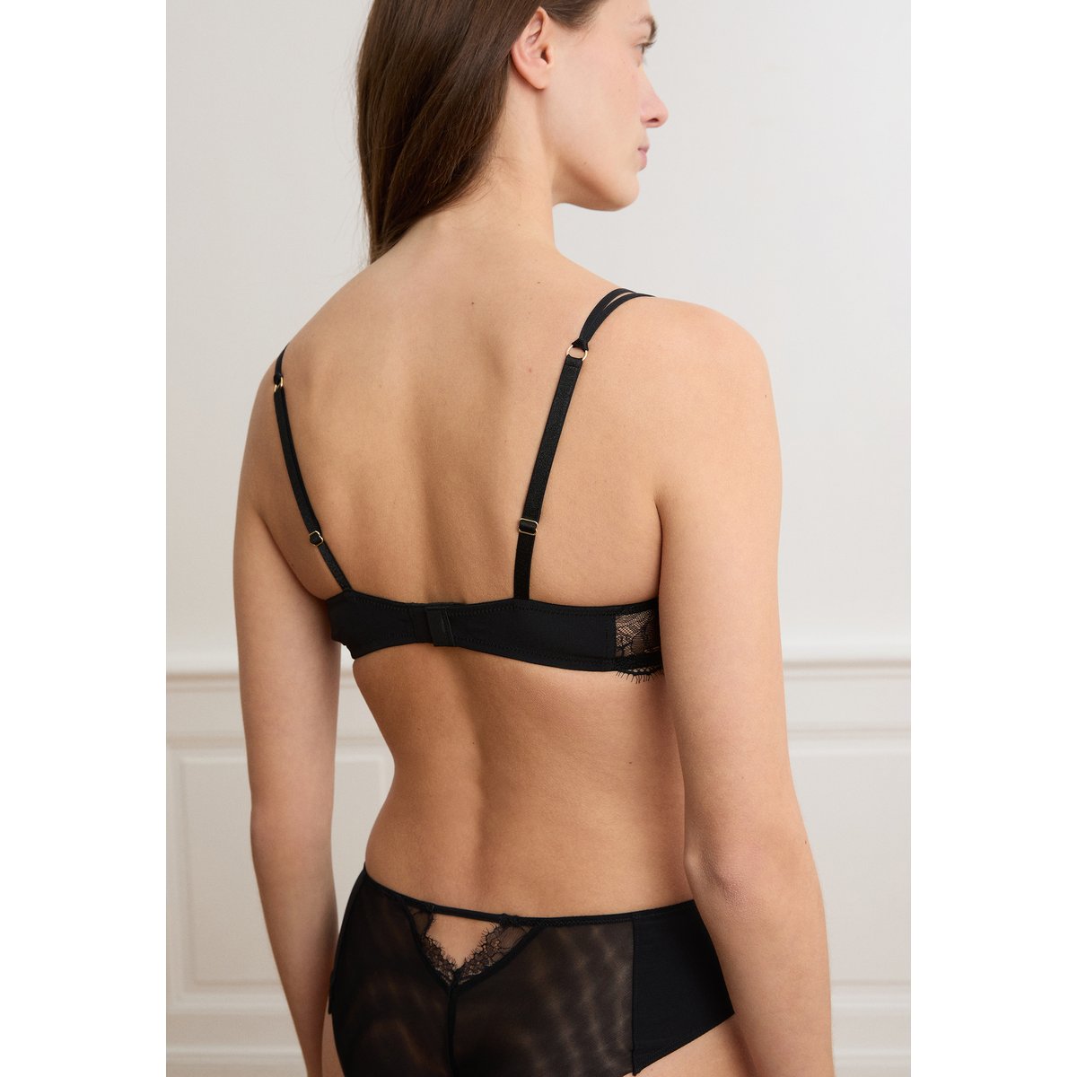 Soutien-gorge N.9 - Balconnet en dentelle et liens VERTIGE noir, ETAM