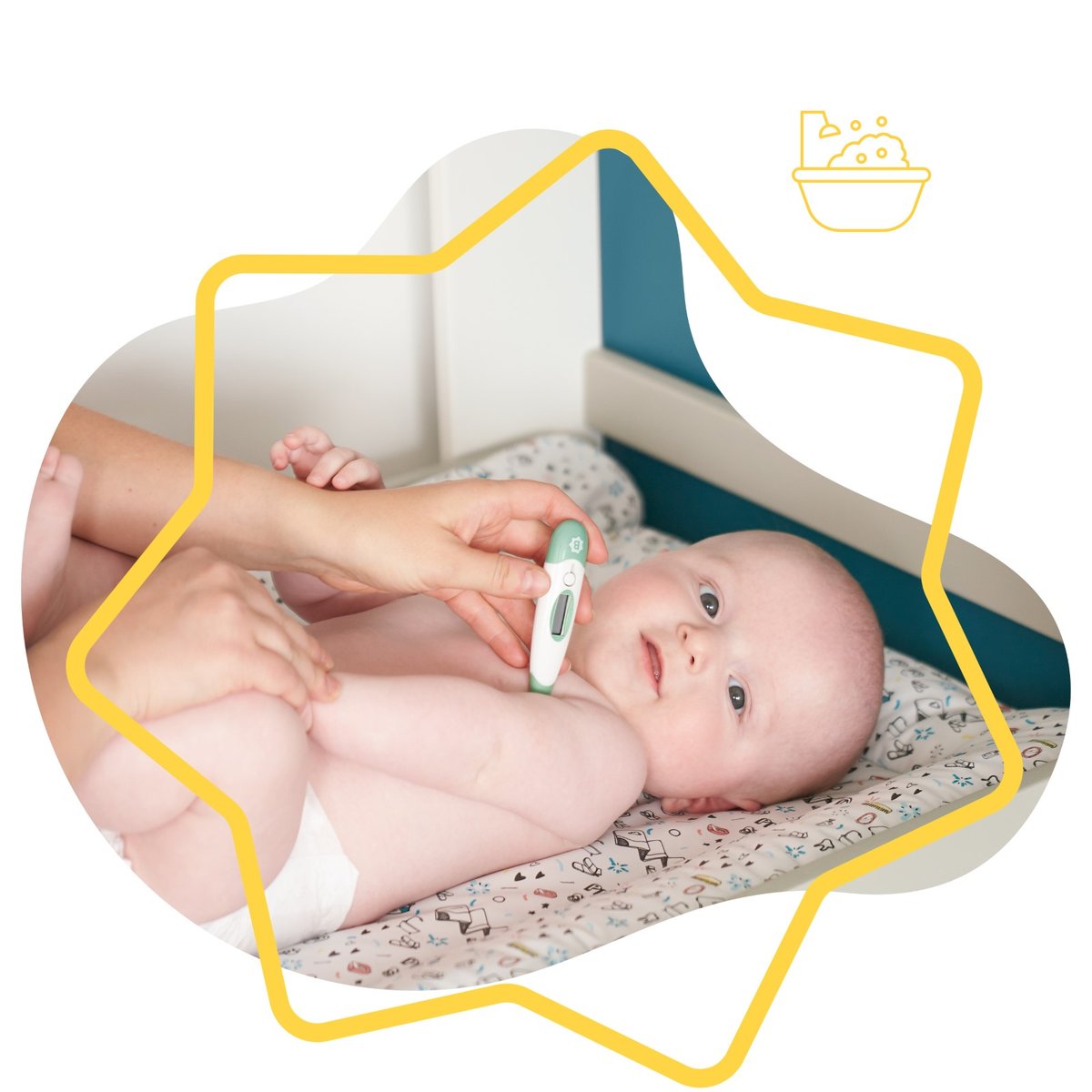 Thermomètre médical ultra rapide et précis vert, BADABULLE