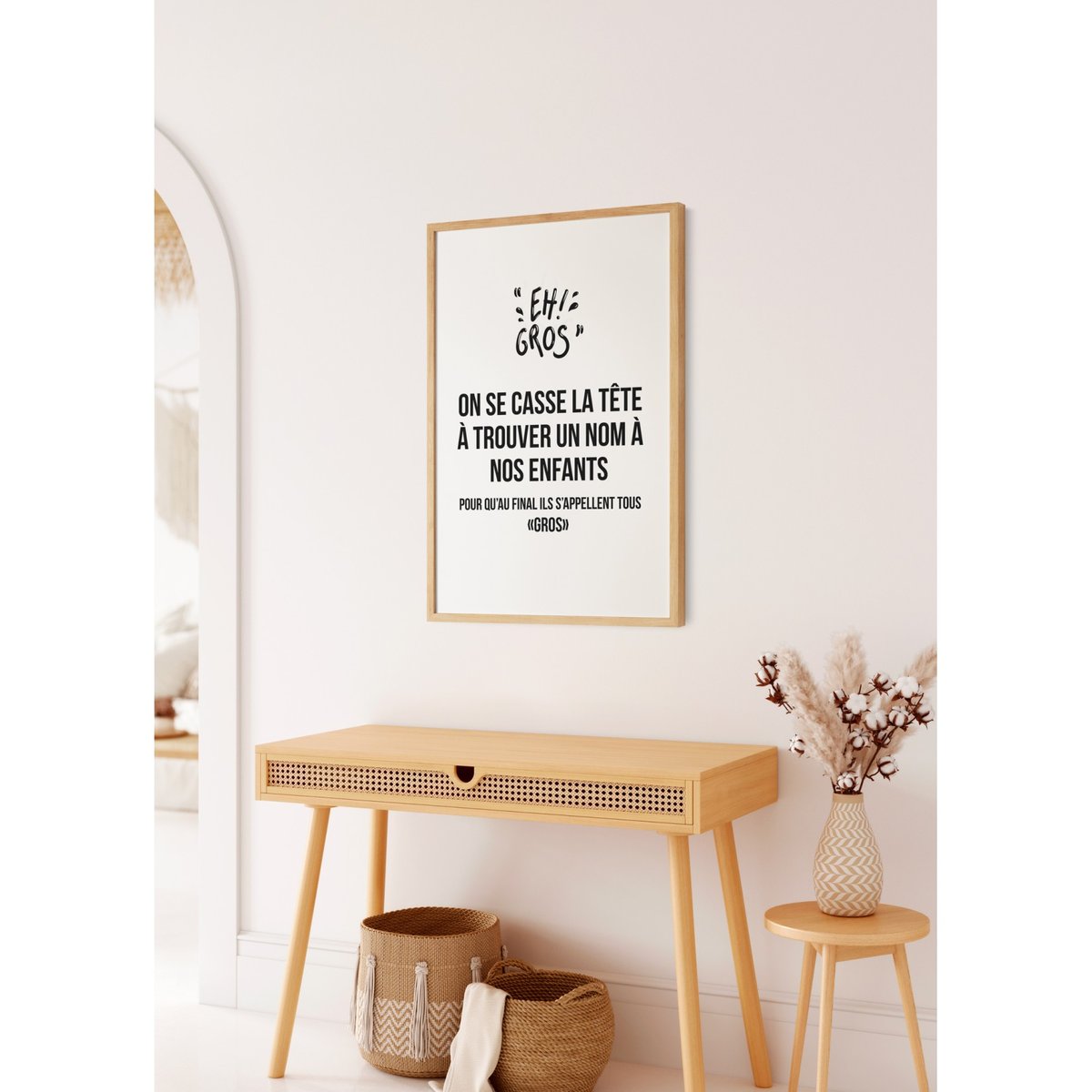 Affiche 'Eh gros' blanc, L'AFFICHERIE