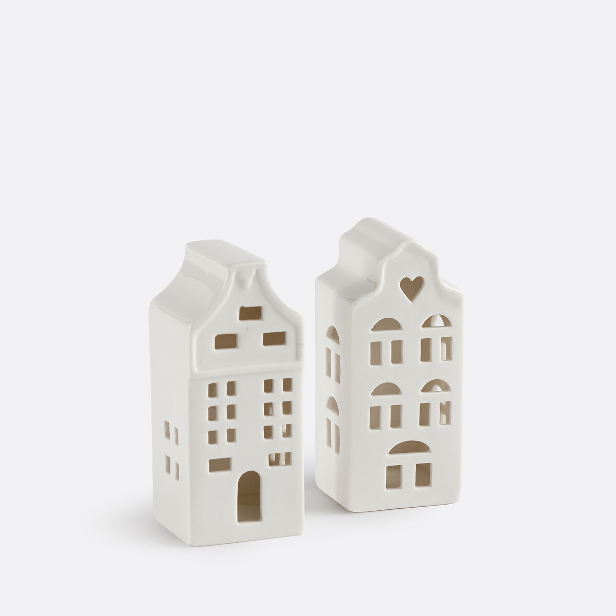Lot de 2 maisons en porcelaine, Caspar blanc, LA REDOUTE INTERIEURS
