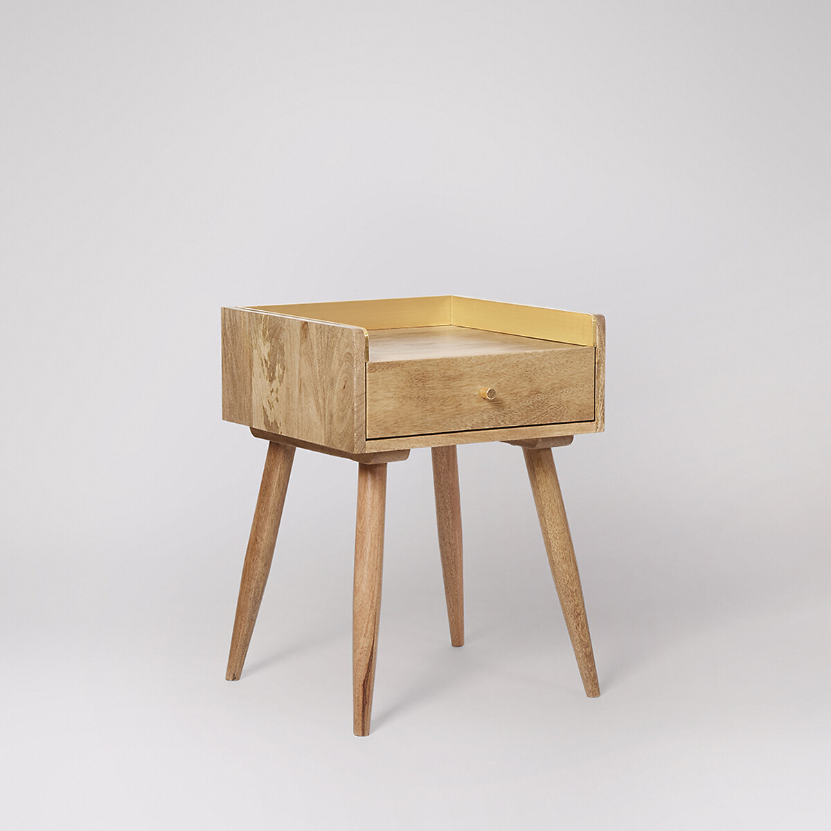 Fresco Mango Wood 1 Drawer Side Table light wood, SWOON