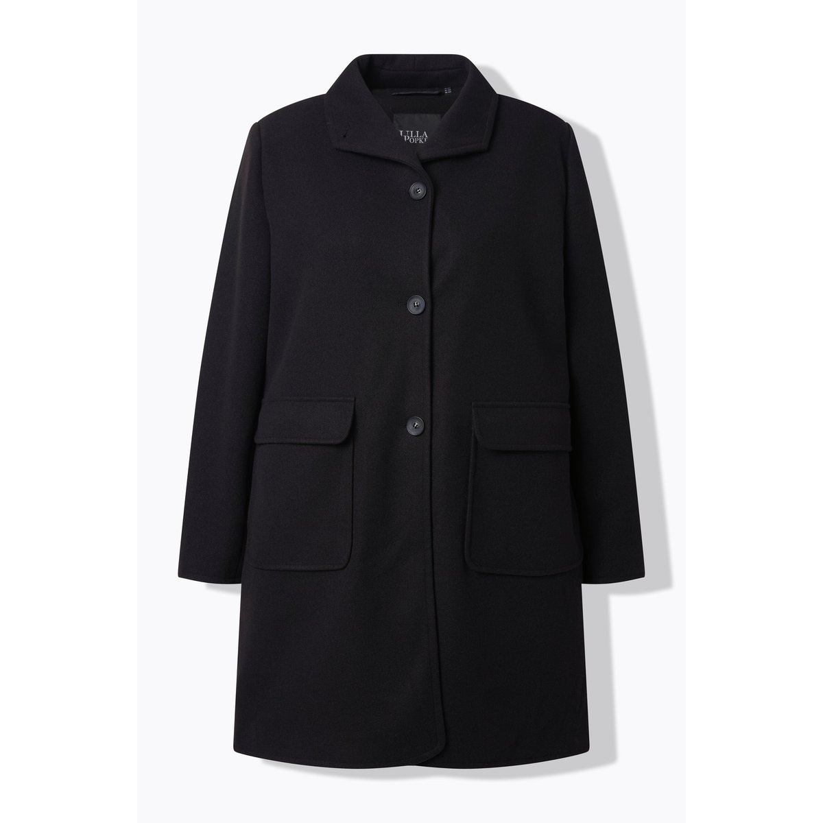 Manteau en lainage à col pelle à tarte et noir, ULLA POPKEN