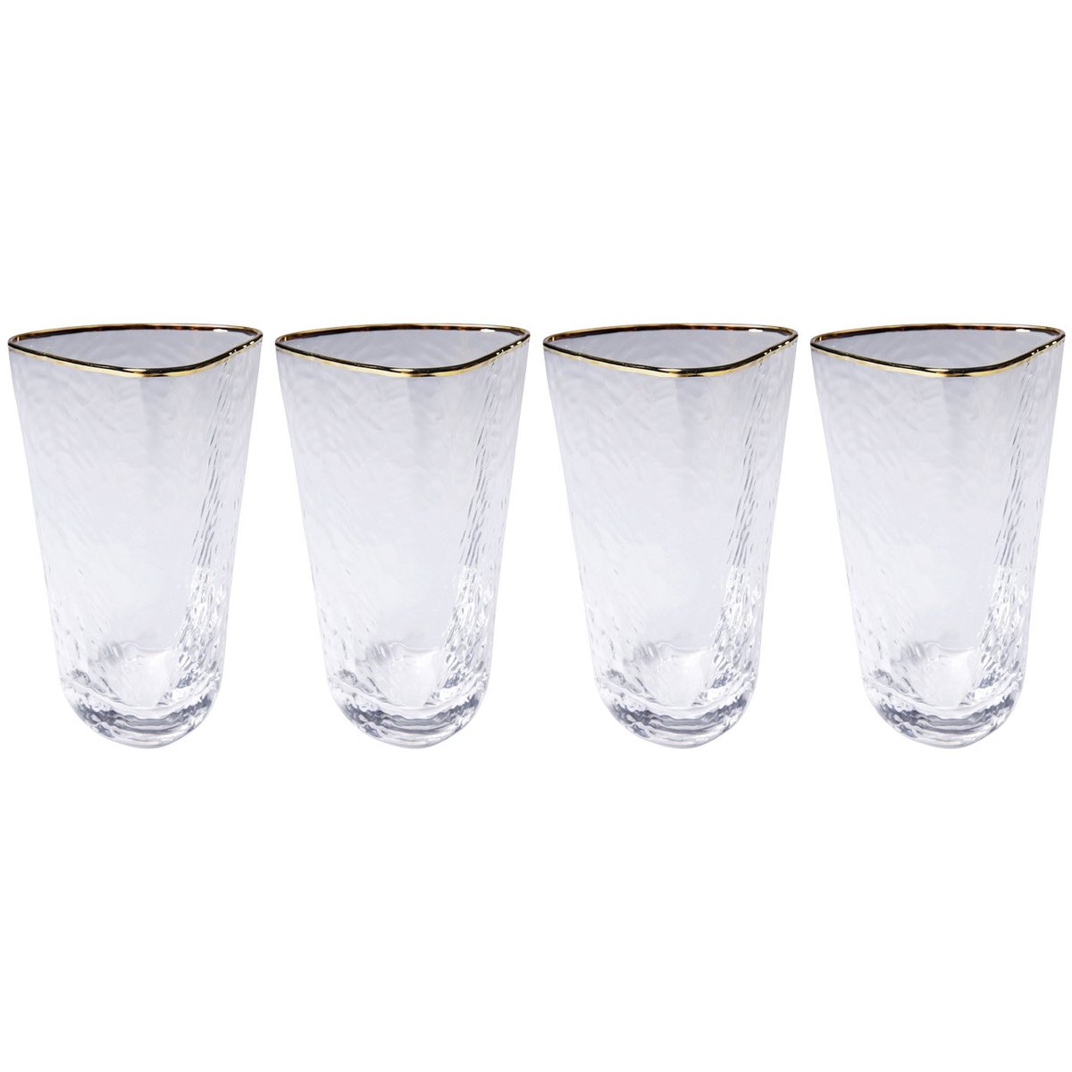 Lot de 4 verres hauts, HOMMAGE transparent, KARE DESIGN
