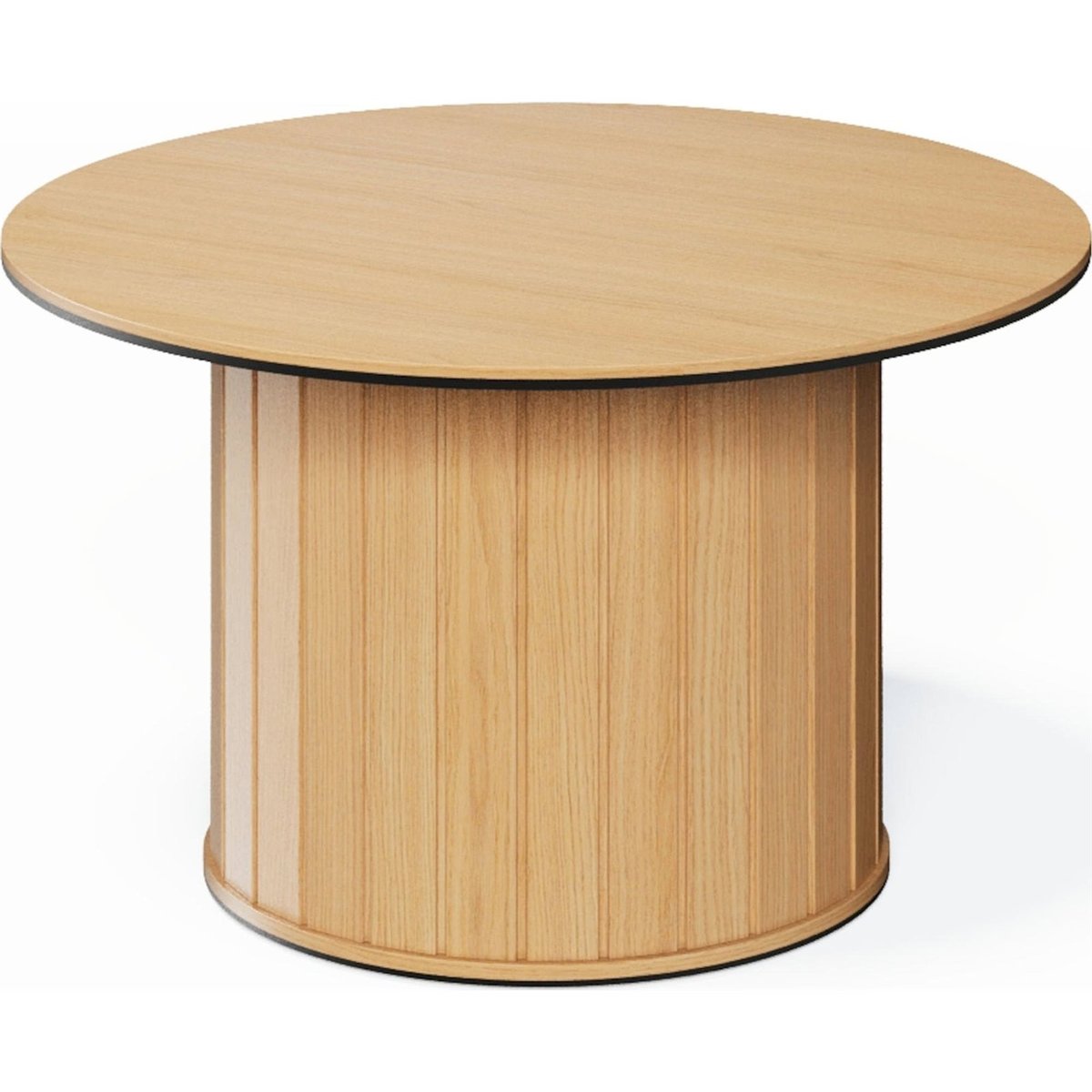 Table basse ronde chêne rainuré ROTTO chêne vincenza, RECOLLECTION