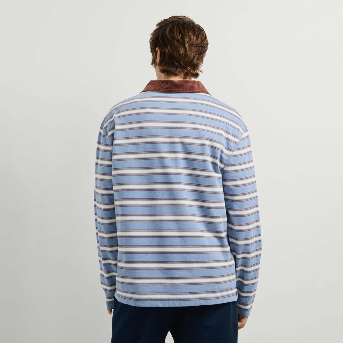 Polo Rugby Manches Longues Coupe Casual bleu oxford, PEPE JEANS