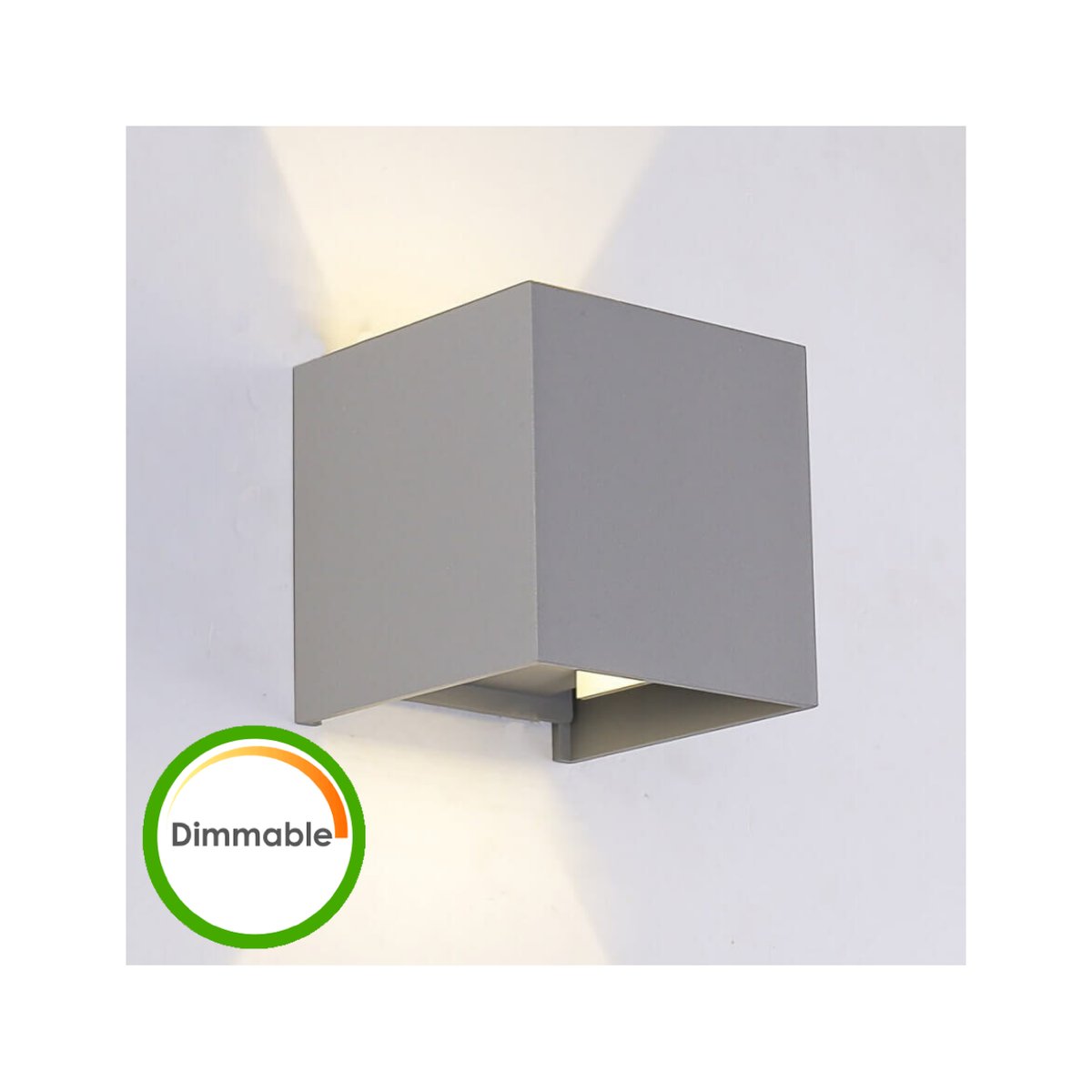 Applique LED réglable grise IP54 - CUBIC gris, KOSILUM